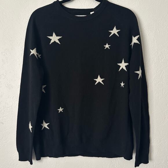 chinti and parker Cashmere Star Sweater in Black size XS White Stars Slouchy - Picture 3 of 11